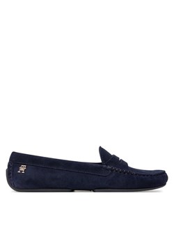 Mokasyny Tommy Hilfiger Th Suede Driver Loafer FW0FW08563 Granatowy ze sklepu eobuwie.pl w kategorii Mokasyny damskie - zdjęcie 188346370