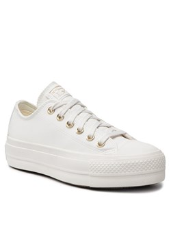 Trampki Converse Ctas Lift Ox A02610C Biały ze sklepu eobuwie.pl w kategorii Trampki damskie - zdjęcie 188346373