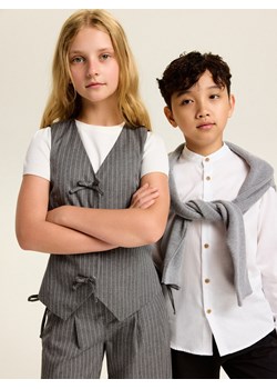 Reserved - Kamizelka w paski - ciemnoszary ze sklepu Reserved w kategorii Kamizelki dziewczęce - zdjęcie 188347134