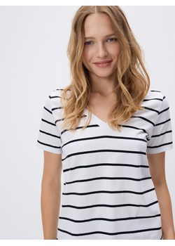 Reserved - T-shirt regular z dekoltem V - wielobarwny ze sklepu Reserved w kategorii Bluzki damskie - zdjęcie 188347230
