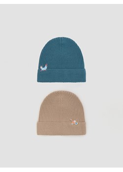 Reserved - Prążkowana czapka 2 pack - wielobarwny ze sklepu Reserved w kategorii Czapki dziecięce - zdjęcie 188347372