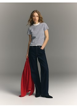 Reserved - Bawełniany t-shirt w paski - niebieski ze sklepu Reserved w kategorii Bluzki damskie - zdjęcie 188347374