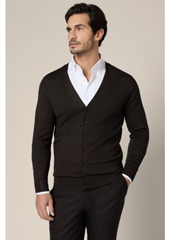 Kardigan Brązowy z Wiskozą Elva ze sklepu Lancerto S.A. w kategorii Swetry męskie - zdjęcie 188347402