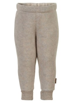 mikk-line Wełniane spodnie w kolorze beżowym ze sklepu Limango Polska w kategorii Spodnie i półśpiochy - zdjęcie 188348984