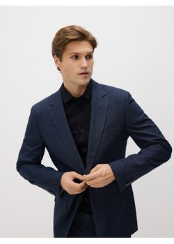 Reserved - Marynarka slim fit z domieszką wiskozy - granatowy ze sklepu Reserved w kategorii Marynarki męskie - zdjęcie 188349613