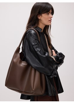 Reserved - Torebka hobo - brązowy ze sklepu Reserved w kategorii Torebki worki - zdjęcie 188350511