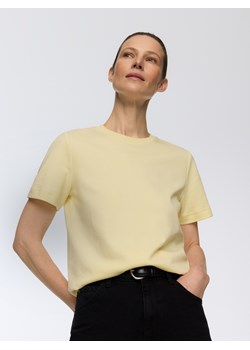 Reserved - T-shirt z bawełny merceryzowanej - żółty ze sklepu Reserved w kategorii Bluzki damskie - zdjęcie 188350654