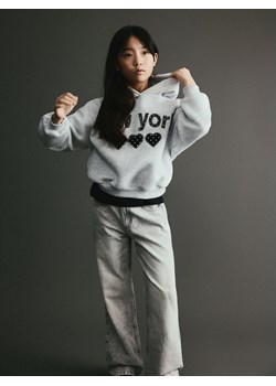 Reserved - Bluza z apikacją - jasnoszary ze sklepu Reserved w kategorii Bluzy dziewczęce - zdjęcie 188350683