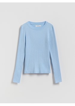 Reserved - Prążkowany sweter - jasnoniebieski ze sklepu Reserved w kategorii Swetry dziewczęce - zdjęcie 188350952