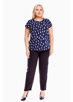 Bluzka FBZ873 GRANATOWY koty ze sklepu fokus.pl w kategorii Bluzki damskie - zdjęcie 188351184