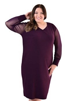 Sukienka FSU1066 ŚLIWKOWY ze sklepu fokus.pl w kategorii Sukienki - zdjęcie 188351252