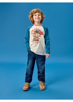 Sinsay - Jeansy chino z efektem sprania - granatowy ze sklepu Sinsay w kategorii Spodnie chłopięce - zdjęcie 188351793