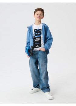 Sinsay - Jeansy loose z efektem sprania - granatowy ze sklepu Sinsay w kategorii Spodnie chłopięce - zdjęcie 188353872