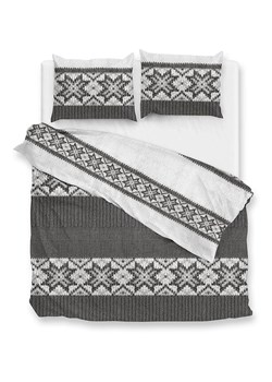 Zo!Home Komplet pościeli flanelowej "Anika" w kolorze biało-szarym ze sklepu Limango Polska w kategorii Pościele - zdjęcie 188354302
