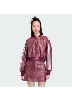 adidas Kurtka z imitacji skóry Pleather KD8792 Bordowy Oversize ze sklepu MODIVO w kategorii Kurtki damskie - zdjęcie 188354684
