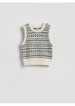 Reserved - Wzorzysta kamizelka - wielobarwny ze sklepu Reserved w kategorii Swetry męskie - zdjęcie 188357550