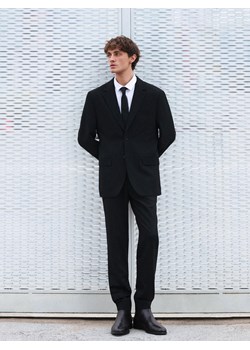 Reserved - Spodnie garniturowe slim fit - czarny ze sklepu Reserved w kategorii Spodnie męskie - zdjęcie 188357613
