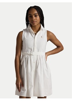 Polo Ralph Lauren Sukienka koszulowa 313934188001 Biały Regular Fit ze sklepu MODIVO w kategorii Sukienki dziewczęce - zdjęcie 188358451