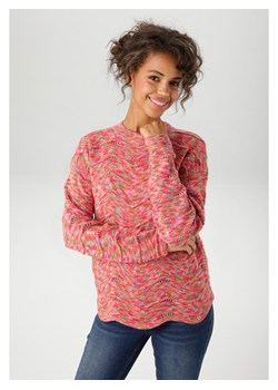 Aniston Sweter w kolorze różowo-zielonym ze sklepu Limango Polska w kategorii Swetry damskie - zdjęcie 188358811
