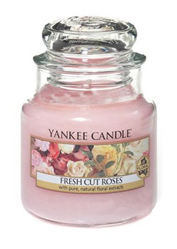 Yankee Candle Mała świeca zapachowa - Fresh Cut Roses - 104 g ze sklepu Limango Polska w kategorii Świece i dyfuzory - zdjęcie 188358924