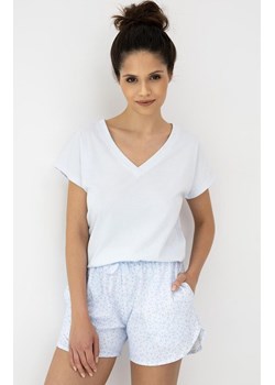 Sensis krótka bawełniana piżama damska Karla, Kolor biało-niebieski, Rozmiar S, SENSIS ze sklepu Intymna w kategorii Piżamy damskie - zdjęcie 188358992