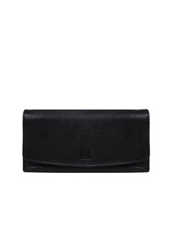 portfel skórzany czarny z bordowym wnętrzem ze sklepu Słoń Torbalski w kategorii Portfele damskie - zdjęcie 188360090
