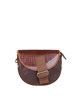 brązowa  torebka damska listonoszka skórzana na ramię Freshman Mini ze sklepu Słoń Torbalski w kategorii Listonoszki - zdjęcie 188360104