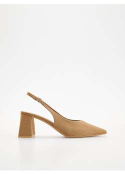 Reserved - Czółenka z odkrytą piętą - beżowy ze sklepu Reserved w kategorii Czółenka - zdjęcie 188360190