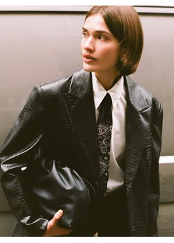 Reserved - Wzorzysty krawat - czarny ze sklepu Reserved w kategorii Dodatki damskie - zdjęcie 188360211