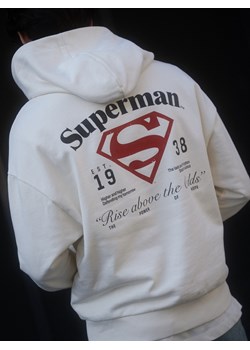 Reserved - Bawełniana bluza z kapturem SUPERMAN™ - złamana biel ze sklepu Reserved w kategorii Bluzy męskie - zdjęcie 188360221