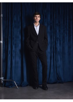 Reserved - Spodnie garniturowe slim fit - czarny ze sklepu Reserved w kategorii Spodnie męskie - zdjęcie 188360234