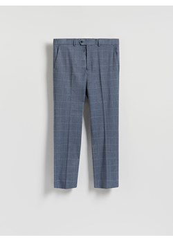 Reserved - Garniturowe spodnie z wiskozy - niebieski ze sklepu Reserved w kategorii Spodnie męskie - zdjęcie 188360252