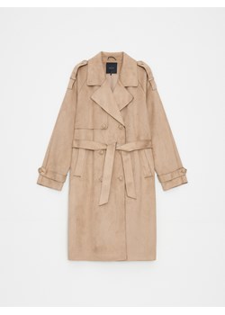 Mohito - Dwurzędowy trencz oversize - beżowy ze sklepu Mohito w kategorii Płaszcze damskie - zdjęcie 188360391