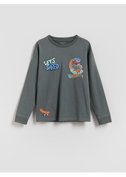 Reserved - Longsleeve Hot Wheels - ciemnoszary ze sklepu Reserved w kategorii Bluzy chłopięce - zdjęcie 188360733
