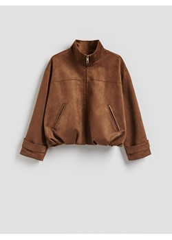 Reserved - Kurtka z imitacji zamszu - brązowy ze sklepu Reserved w kategorii Kurtki damskie - zdjęcie 188360931