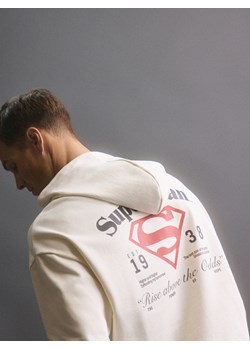 Reserved - Bawełniana bluza z kapturem SUPERMAN™ - złamana biel ze sklepu Reserved w kategorii Bluzy męskie - zdjęcie 188361013