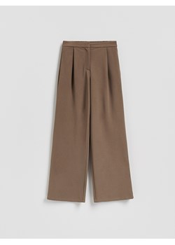 Reserved - Spodnie z prostą nogawką - brązowy ze sklepu Reserved w kategorii Spodnie damskie - zdjęcie 188361084