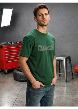 Sinsay - Bawełniana koszulka z napisem - zielony ze sklepu Sinsay w kategorii T-shirty męskie - zdjęcie 188361924