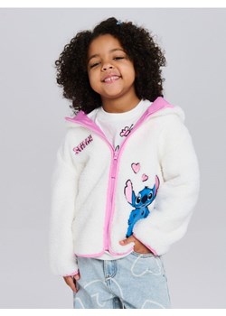 Sinsay - Kurtka teddy z kapturem Stitch - kremowy ze sklepu Sinsay w kategorii Kurtki dziewczęce - zdjęcie 188361941