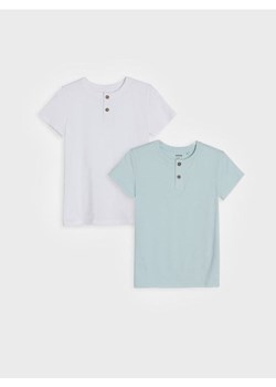 Sinsay - Bawełniane koszulki 2 pack - niebieski ze sklepu Sinsay w kategorii T-shirty chłopięce - zdjęcie 188362010