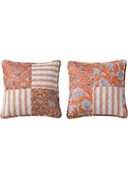 heine home Poszewki (2 szt.) w kolorze pomarańczowo-białym na poduszkę ze sklepu Limango Polska w kategorii Poduszki dekoracyjne - zdjęcie 188364461