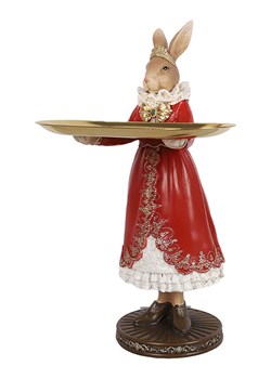 Clayre &amp; Eef Figurka dekoracyjna w kolorze czerwonym - 18 x 31 x 17 cm ze sklepu Limango Polska w kategorii Dekoracje - zdjęcie 188369552