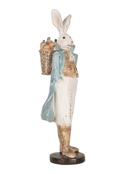 Clayre &amp; Eef Figurka dekoracyjna w kolorze biało-błękitnym - 13 x 38 x 12 cm ze sklepu Limango Polska w kategorii Dekoracje - zdjęcie 188369583