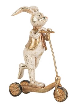 Clayre &amp; Eef Figurka dekoracyjna w kolorze złoto-białym - 13 x 17 x 6 cm ze sklepu Limango Polska w kategorii Dekoracje - zdjęcie 188369590