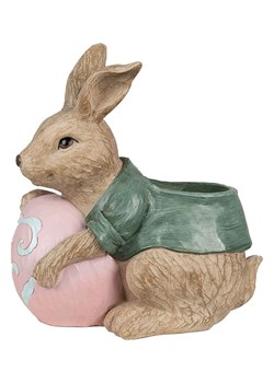 Clayre &amp; Eef Doniczka w kolorze jasnobrązowo-zielono-jasnoróżowym - 27 x 30 x 16 cm ze sklepu Limango Polska w kategorii Doniczki i osłonki - zdjęcie 188369683