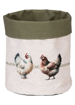 Clayre &amp; Eef Koszyk w kolorze kremowo-oliwkowym na chleb - wys. 16 x Ø 15 cm ze sklepu Limango Polska w kategorii Pojemniki kuchenne - zdjęcie 188370024