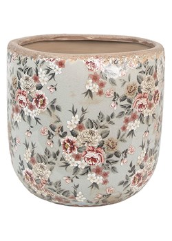 Clayre &amp; Eef Doniczka w kolorze jasnoszaro-jasnoróżowym - wys. 18 x Ø 19 cm ze sklepu Limango Polska w kategorii Doniczki i osłonki - zdjęcie 188370113