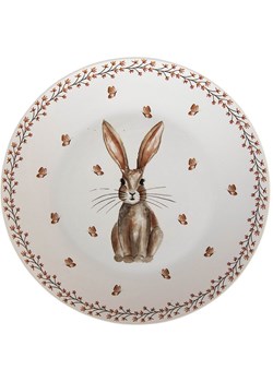 Clayre &amp; Eef Talerz obiadowy w kolorze biało-beżowym - Ø 26 cm ze sklepu Limango Polska w kategorii Naczynia - zdjęcie 188370141