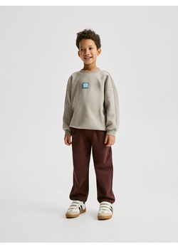 Reserved - Bawełniana bluza oversize - beżowy ze sklepu Reserved w kategorii Bluzy chłopięce - zdjęcie 188373470