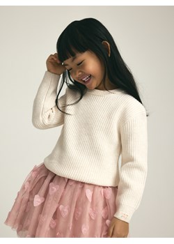 Reserved - Sweter z dodatkiem bawełny - kremowy ze sklepu Reserved w kategorii Swetry dziewczęce - zdjęcie 188373553